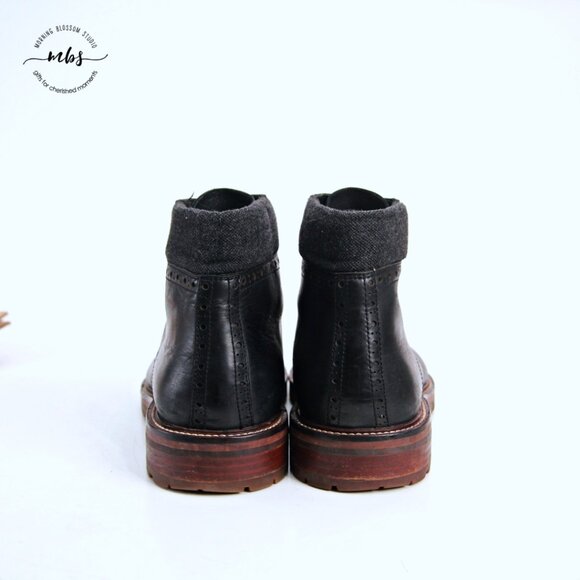 Warfield and Grand Potrero Leather Ankle Boots Black Men 11 - Picture 6 of 13